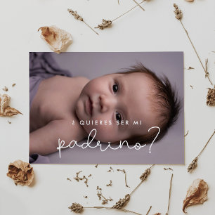 Quieres ser mi padrino Godfather proposal card