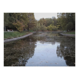 Quiet Autumn Lake – Scandinavian Edition Poster