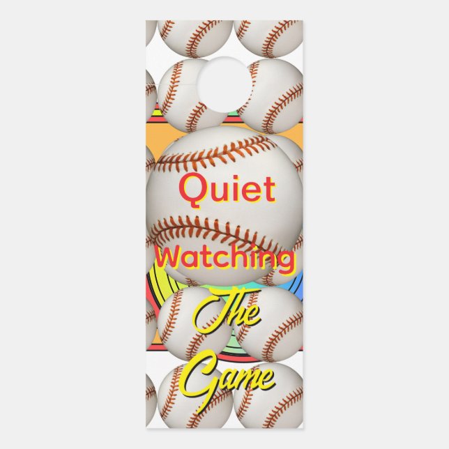 Quiet Baseball  Door Hanger (Front)