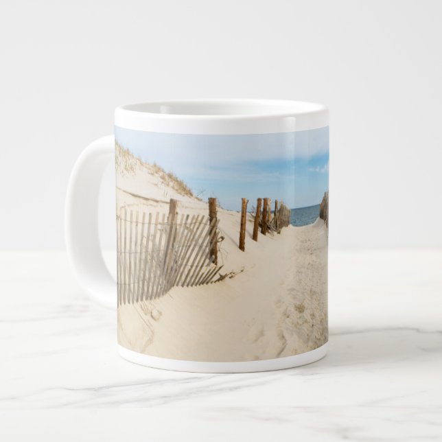 Quiet Beach Large Coffee Mug (Front Left)