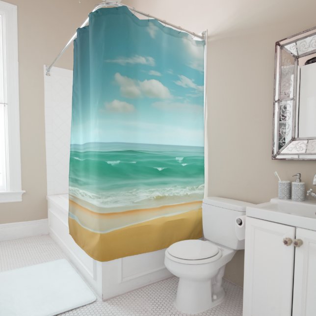 Quiet Beach Shower Curtain (In Situ)