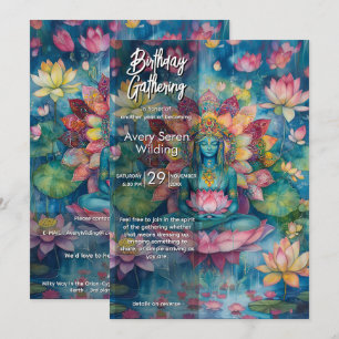 Quiet Becoming   Lotus Flower Design Invitation