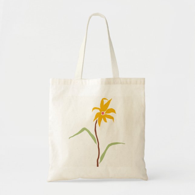 Quiet Bloom Retro Citrus Tote Bag (Front)
