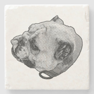 Quiet Bulldog Strength Stone Coaster
