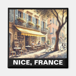 Quiet Cafe in Nice France Mug Magnet