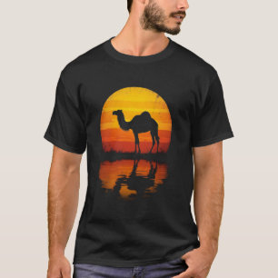 Quiet Camel Sunset Desert Scene T-Shirt