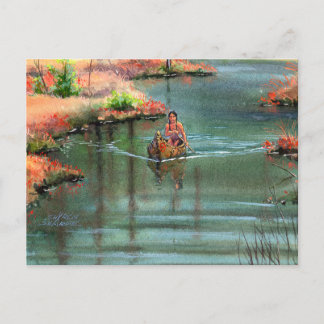 QUIET CANOE by SHARON SHARPE Postcard