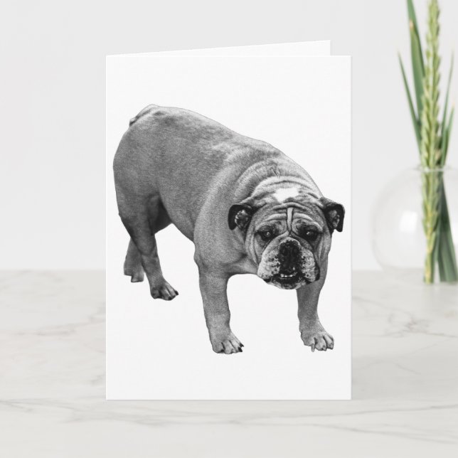 Quiet Cheer Bulldog Card (Front)