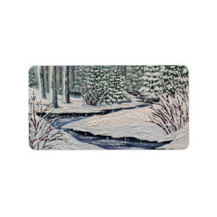 Quiet Christmas Forest Label