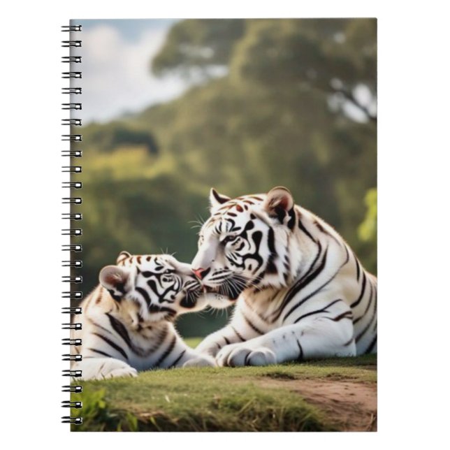 Quiet Companionship – White Tigers Notebook (Front)
