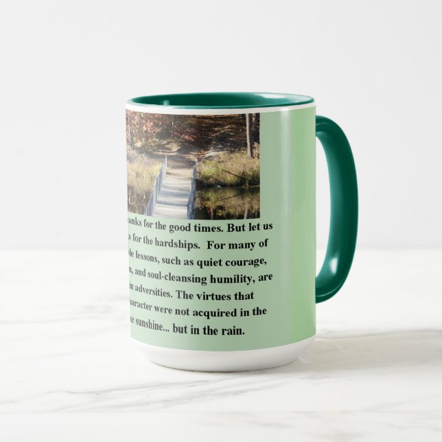 Quiet Courage Inspirational Mug (Front Right)