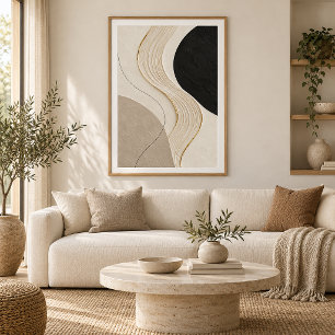 Quiet Current Minimal Abstract Plaster Art Print