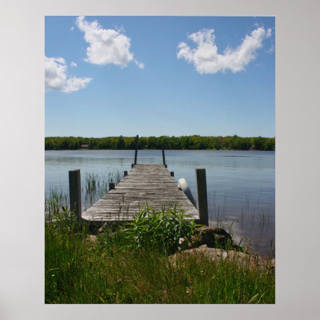 Quiet Dock in the Upper Peninsula Poster (Front)