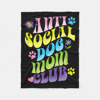 Quiet Dog Mum Club _ Puppy Dogs Owner _ Pet Lover Fleece Blanket