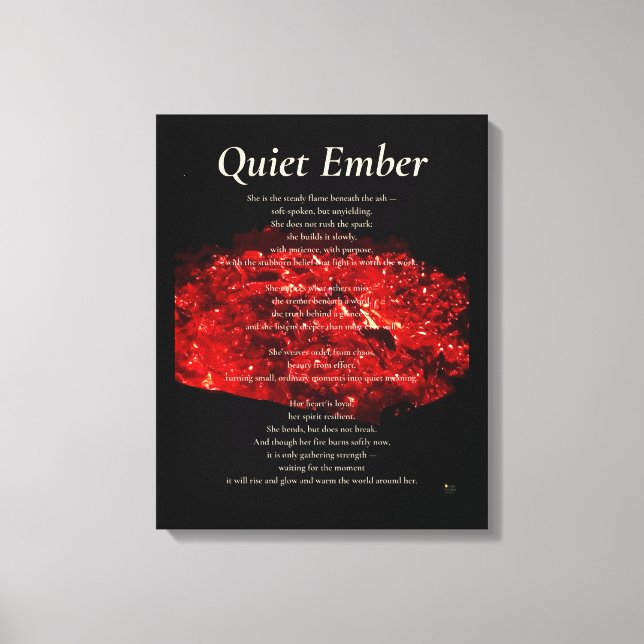 Quiet Ember Canvas Print (Front)