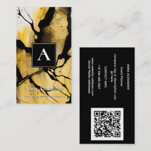 Quiet Emergence   Modern Gold Abstract Design Business Card