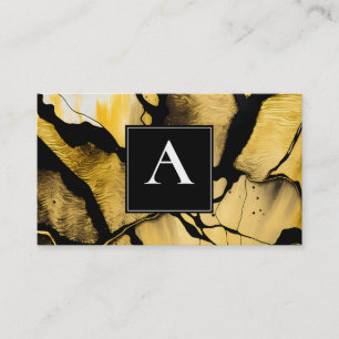 Quiet Emergence   Modern Gold Abstract Design Business Card
