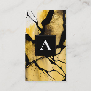 Quiet Emergence   Modern Gold Abstract Design Business Card