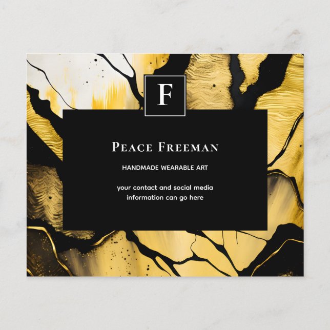 Quiet Emergence | Modern Gold Abstract Design Flyer (Back)
