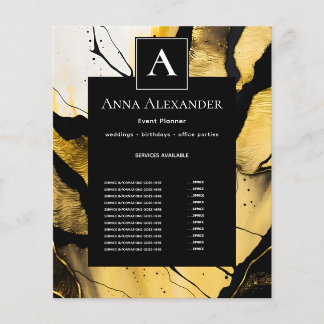 Quiet Emergence | Modern Gold Abstract Design Flyer (Front)