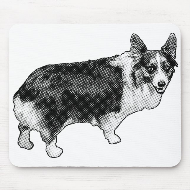 Quiet-Focus Corgi Spark Mouse Pad (Front)