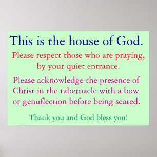 Quiet for prayer poster