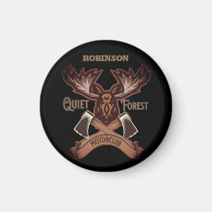 Quiet Forest Motorclub, Cool bike dad personalise Magnet