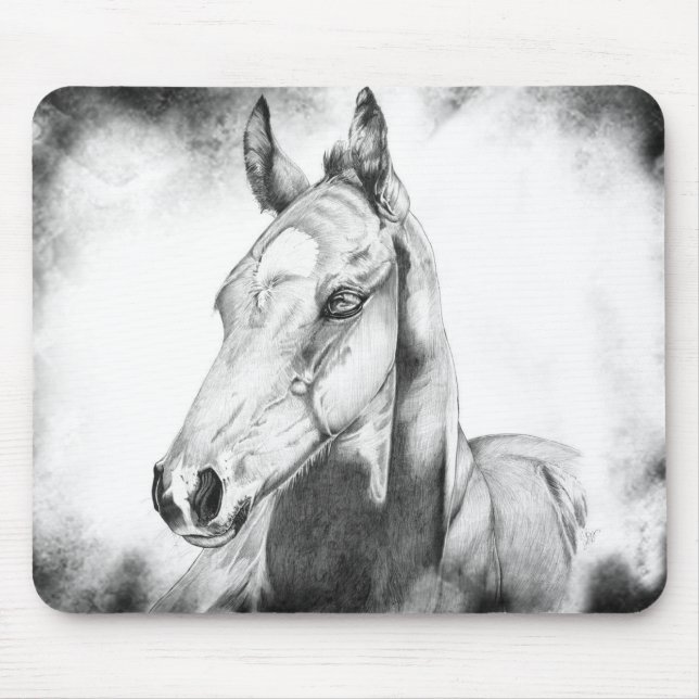 Quiet Gaze with Border Mouse Pad (Front)