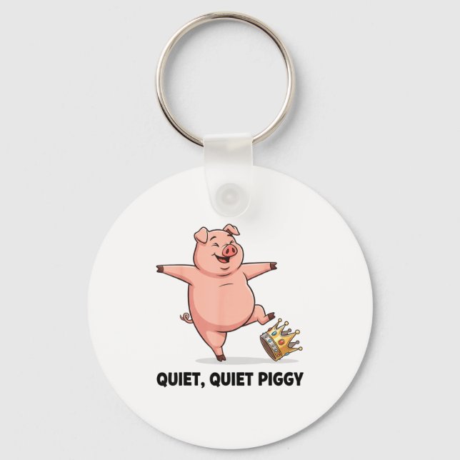Quiet Ggy Funny Litical Meme Anti-trump Design  Key Ring (Front)
