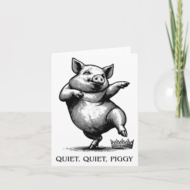Quiet Ggy Meme Feminist Subtle Humor Protest Resis Card (Front)