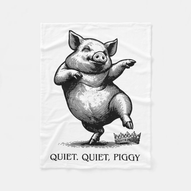 Quiet Ggy Meme Feminist Subtle Humor Protest Resis Fleece Blanket (Front)