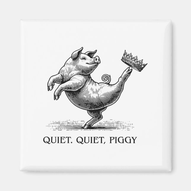 Quiet Ggy Meme Feminist Subtle Humor Protest Resis Magnet (Front)