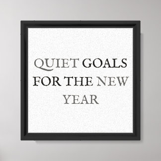 Quiet goals for the new year 🎉 canvas print
