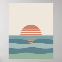 Quiet Horizon Retro Sunset Pastel Modern