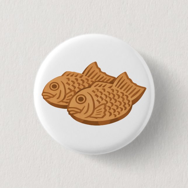 Quiet Icons – Japanese Taiyaki 3 Cm Round Badge (Front)