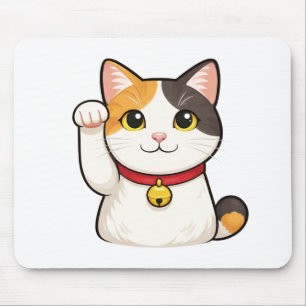 Quiet Icons – Lucky Cat Mouse Pad