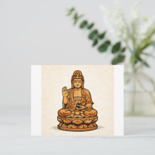 Quiet Icons: Serene Spiritual Figure Postcard