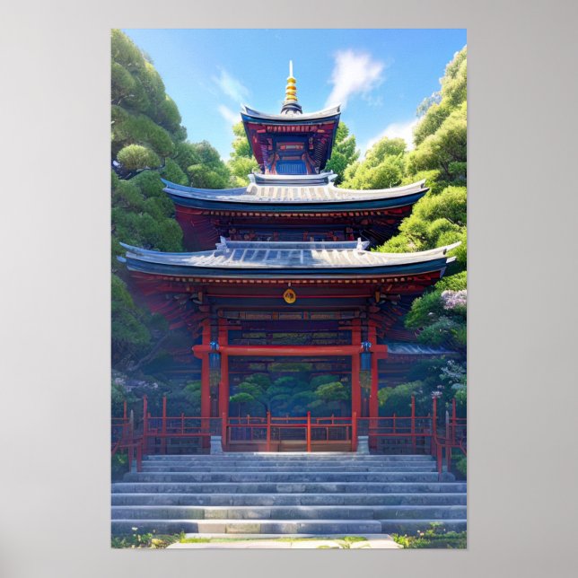 Quiet Japanese Shrine Poster (Front)