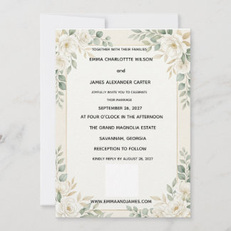 Quiet Luxury Ivory & Gold Wedding Invitation