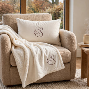 Quiet Luxury Minimalist Swan Lumbar Pillow Aesth