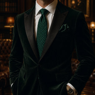 Quiet Luxury Teal Green Basketweave Textured Tie