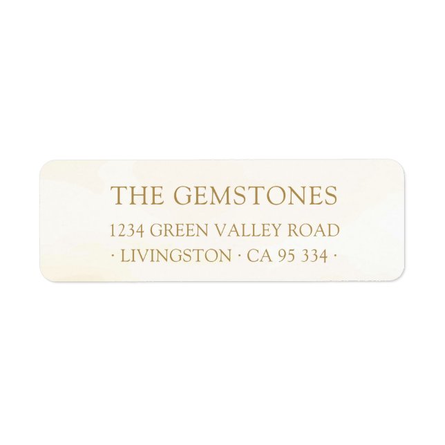 Quiet Luxury Timeless Gold Return Address Label (Front)