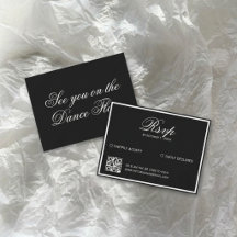Quiet Luxury Vintage Black Wedding QR Code