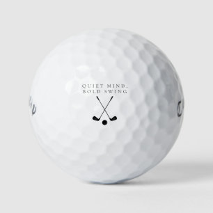 'Quiet Mind, Bold Swing' Inspiring Mindset Gift Golf Balls
