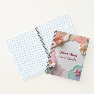 Quiet Mind Loud Goals – Custom Name Motivational B Notebook