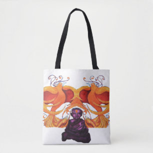 Quiet mind phoenix tote bag