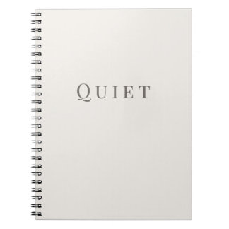 Quiet – Minimal Typography Notebook