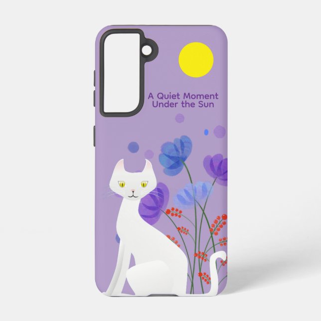 Quiet Moment Cat Samsung Galaxy Case – Purple (Back)