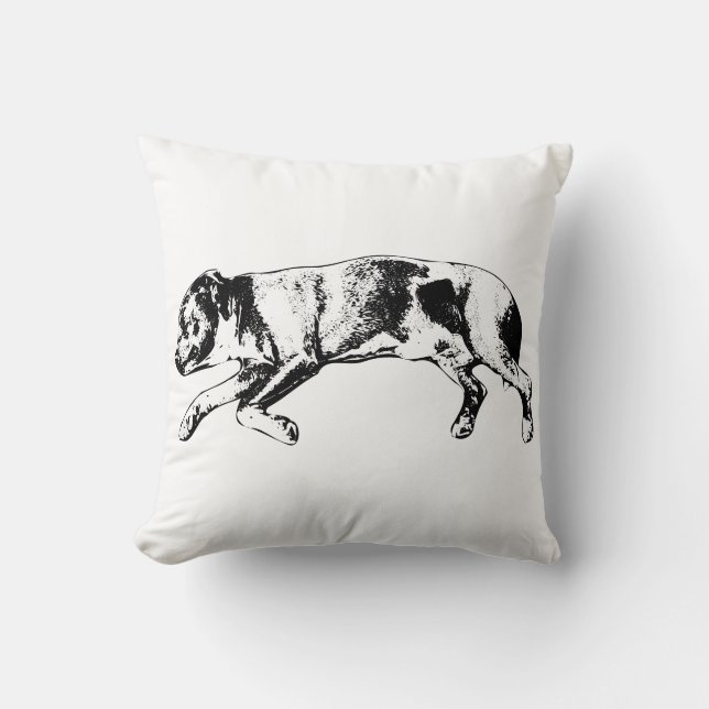 Quiet Moments – Artistic Dog Slumber Cushion (Front)