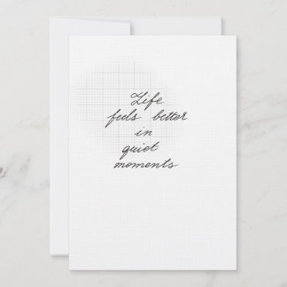 Quiet moments quote card